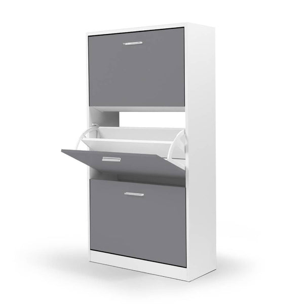 MEUBLE À CHAUSSURES 3 TIROIRS GRIS (2)