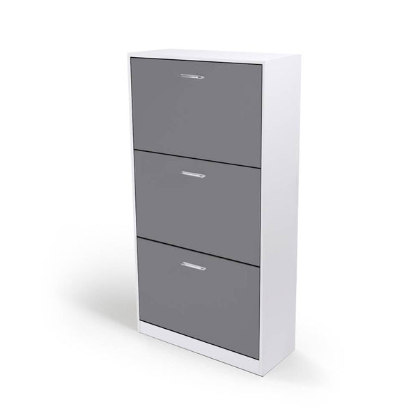 MEUBLE À CHAUSSURES 3 TIROIRS GRIS (3)