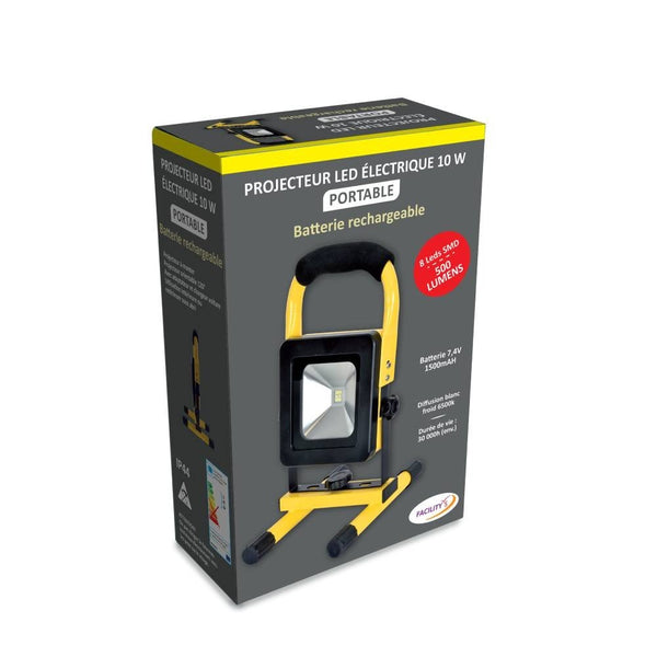PROJECTEUR LED ELECTRIQUE RECHARGEABLE 10 W (3)
